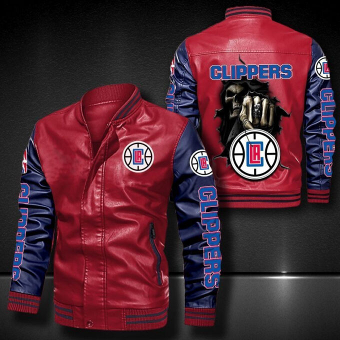 Los Angeles Clippers Leather Bomber Jacket