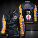 Los Angeles Clippers Leather Bomber Jacket