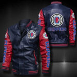 Los Angeles Clippers Leather Bomber Jacket