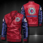 Los Angeles Clippers Leather Bomber Jacket