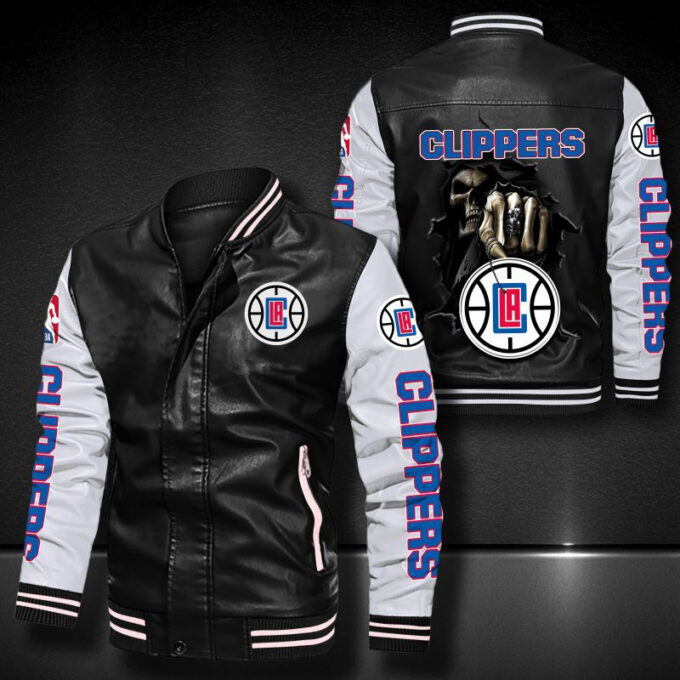 Los Angeles Clippers Leather Bomber Jacket