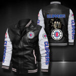 Los Angeles Clippers Leather Bomber Jacket