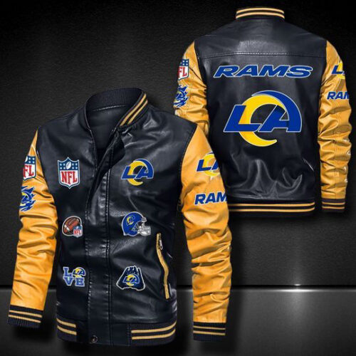 Los Angeles Rams Leather Bomber Jacket