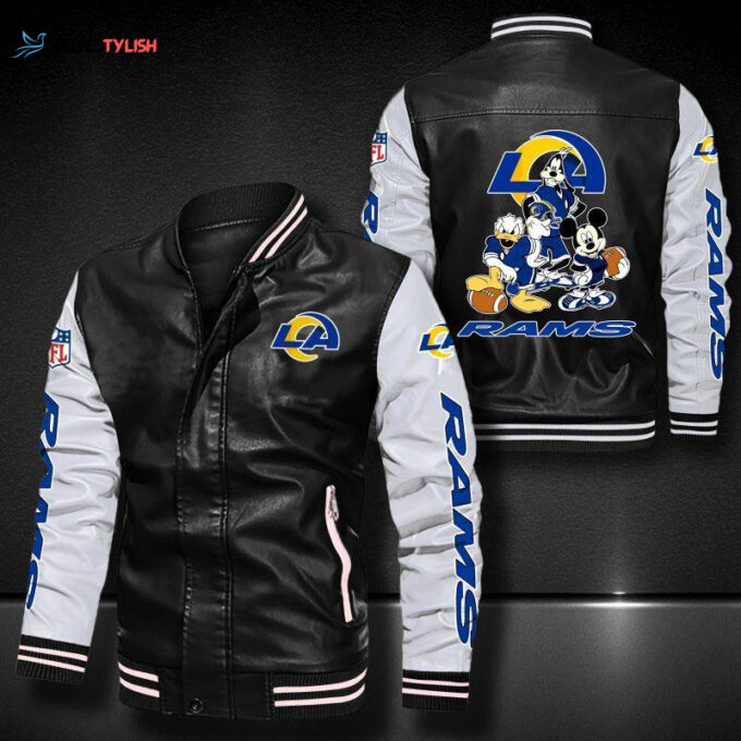 Los Angeles Rams Leather Bomber Jacket