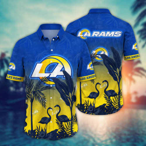 Los Angeles Rams NFL Flower Hawaii Shirt   For Fans, Summer Football Shirts