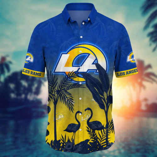 Los Angeles Rams NFL Flower Hawaii Shirt   For Fans, Summer Football Shirts