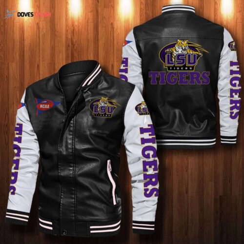 Lsu Tigers Leather Bomber Jacket