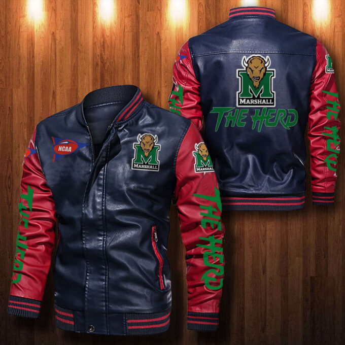 Marshall Thundering Herd Leather Bomber Jacket