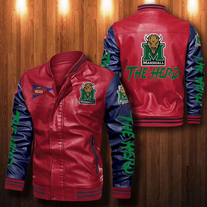 Marshall Thundering Herd Leather Bomber Jacket