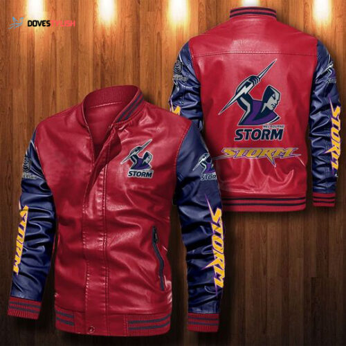 Melbourne Storm Leather Bomber Jacket