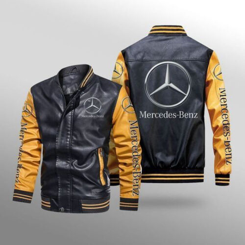 Mercedes Leather Bomber Jacket