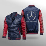 Mercedes Leather Bomber Jacket