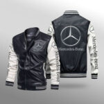 Mercedes Leather Bomber Jacket