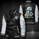 Miami Dolphins Leather Bomber Jacket