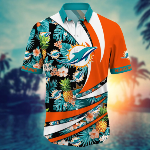Miami Dolphins NFL Flower Hawaii Shirt  For Fans, Summer Football Shirts