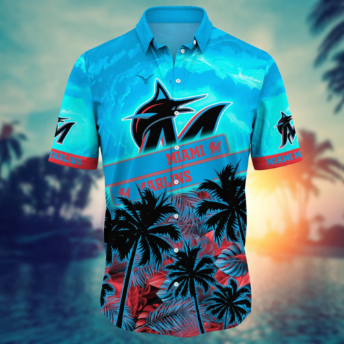 Miami Marlins MLB Flower Hawaii Shirt   For Fans, Summer Football Shirts