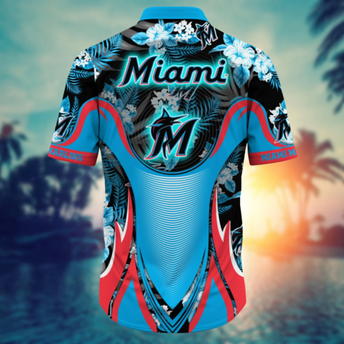 Miami Marlins MLB Flower Hawaii Shirt  For Fans, Summer Football Shirts