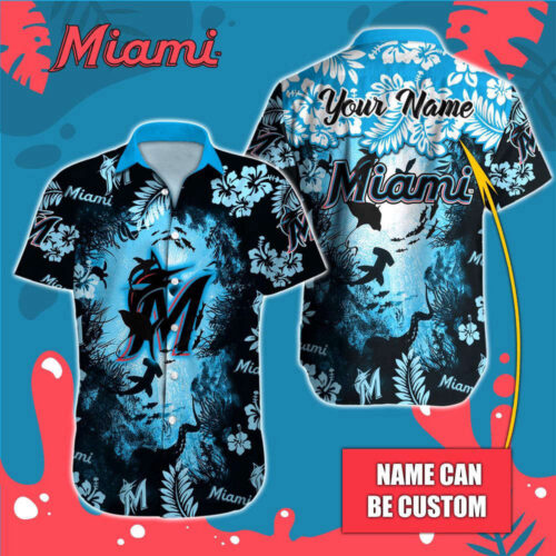 Miami Marlins MLB-Hawaiian Shirt Custom  For Men Women