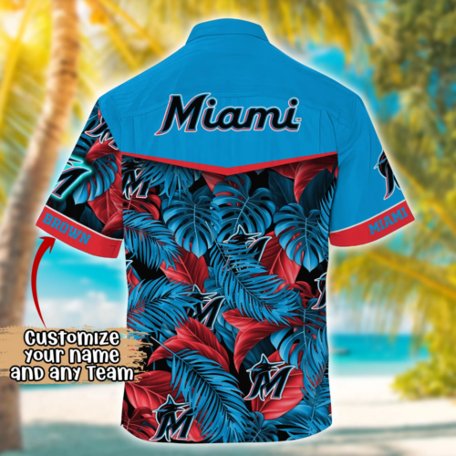 Miami Marlins MLB Summer Hawaii Shirt And TShirt, Custom Football Shirts