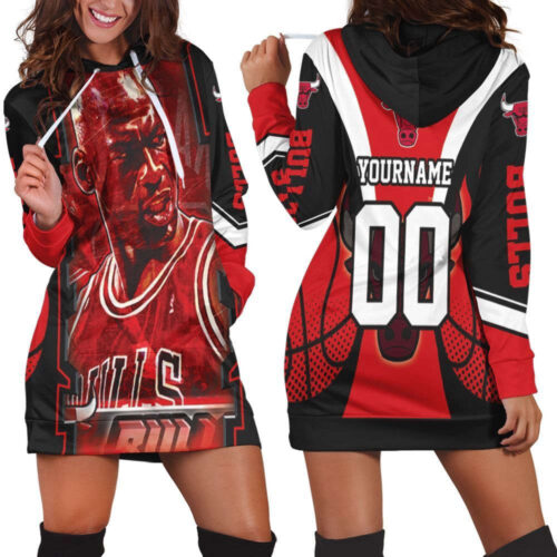 Michael Jordan Chicago Bulls Hoodie Dress For Women