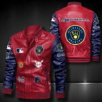 Milwaukee Brewers Leather Bomber Jacket