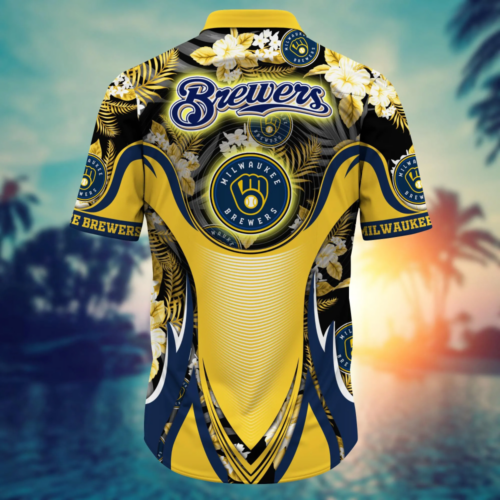 Milwaukee Brewers MLB Flower Hawaii Shirt   For Fans, Summer Football Shirts