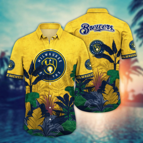 Milwaukee Brewers MLB Flower Hawaii Shirt  For Fans, Summer Football Shirts