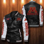 Minnesota Golden Gophers Leather Bomber Jacket