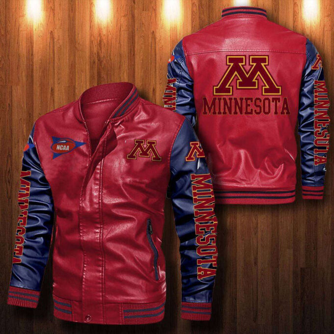 Minnesota Golden Gophers Leather Bomber Jacket