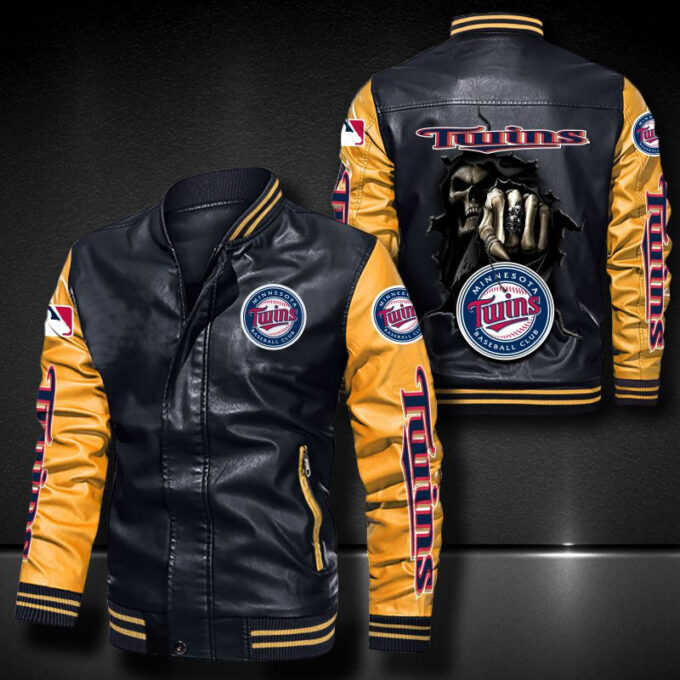Minnesota Twins Leather Bomber Jacket