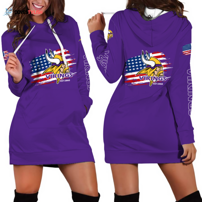 Minnesota Vikings Hoodie Dress For Women