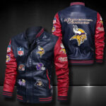 Minnesota Vikings Leather Bomber Jacket