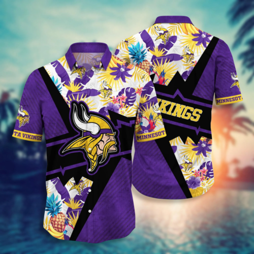 Minnesota Vikings NFL Flower Hawaii Shirt  For Fans, Summer Football Shirts