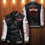 Mississippi State Bulldogs Leather Bomber Jacket