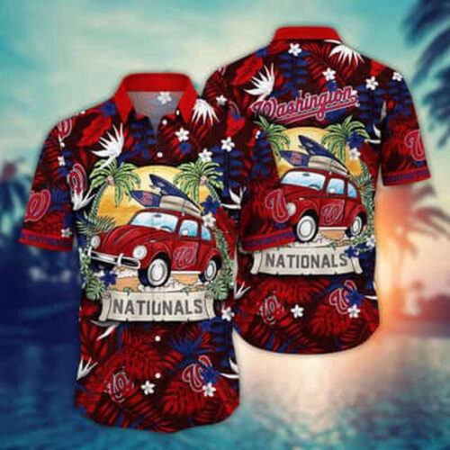 Baby Yoda Star Wars Loves MLB Washington Nationals Hawaiian Shirt Gift For Beach Trip