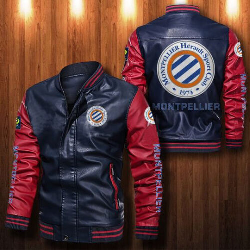 Montpellier Hsc Leather Bomber Jacket