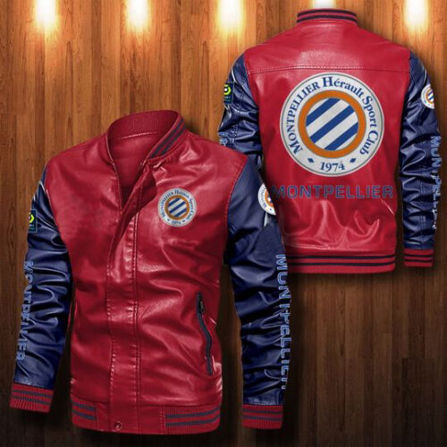 Montpellier Hsc Leather Bomber Jacket