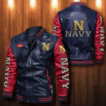 Navy Midshipmen Leather Bomber Jacket