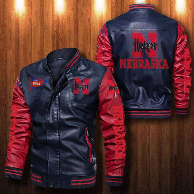 Nebraska Cornhuskers Leather Bomber Jacket