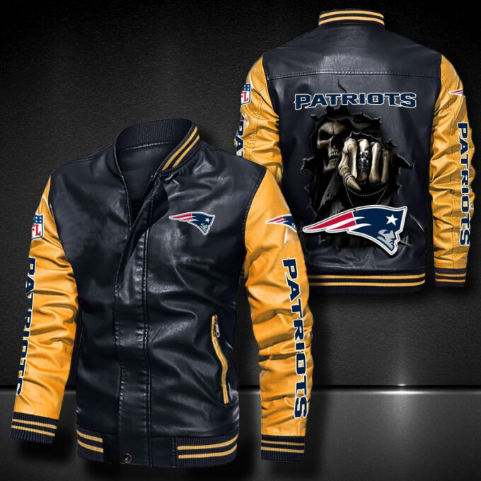 New England Patriots Leather Bomber Jacket