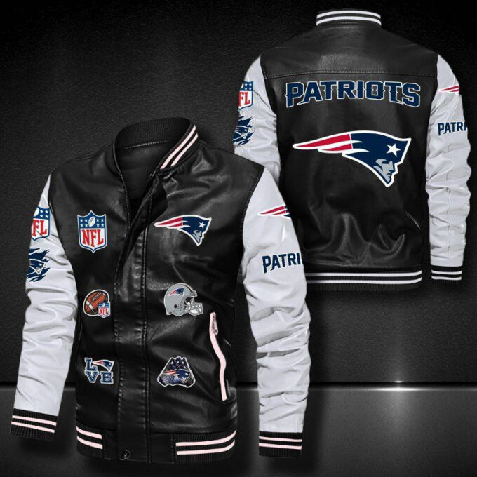 New England Patriots Leather Bomber Jacket