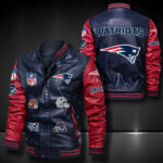 New England Patriots Leather Bomber Jacket