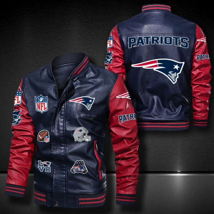 New England Patriots Leather Bomber Jacket