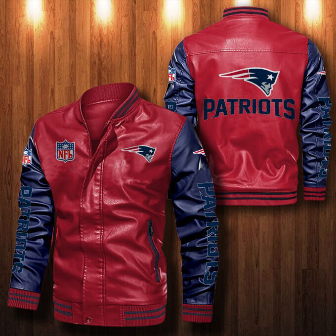 New England Patriots Leather Bomber Jacket