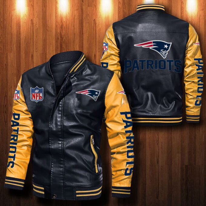 New England Patriots Leather Bomber Jacket