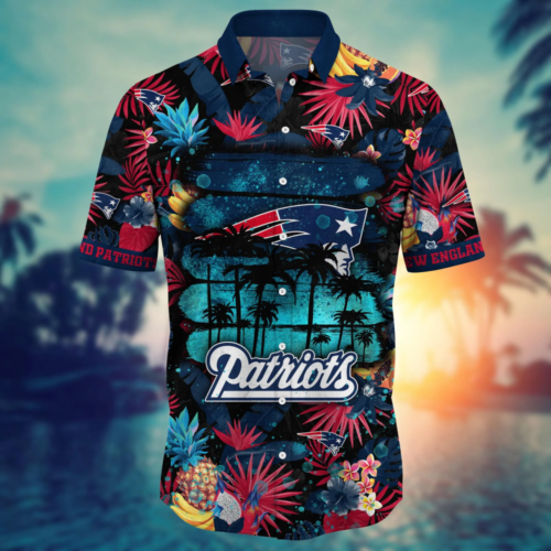 New England Patriots NFL Flower Hawaii Shirt  For Fans, Summer Football Shirts
