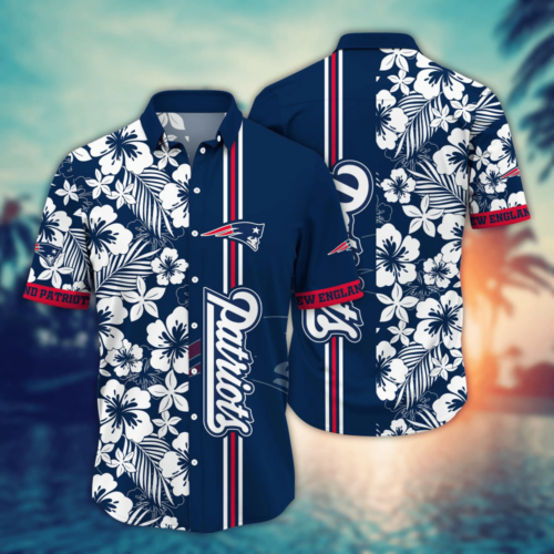 New England Patriots NFL Flower Hawaii Shirt   For Fans, Summer Football Shirts