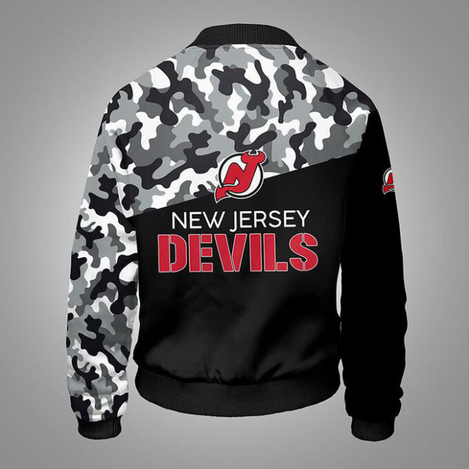 New Jersey Devils Camouflage Black Bomber Jacket