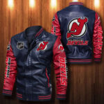 New Jersey Devils Leather Bomber Jacket