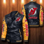 New Jersey Devils Leather Bomber Jacket